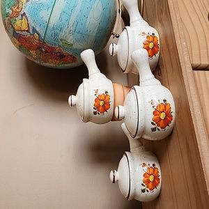 Vintage Valencia French Onion soup bowls with lid set of 4